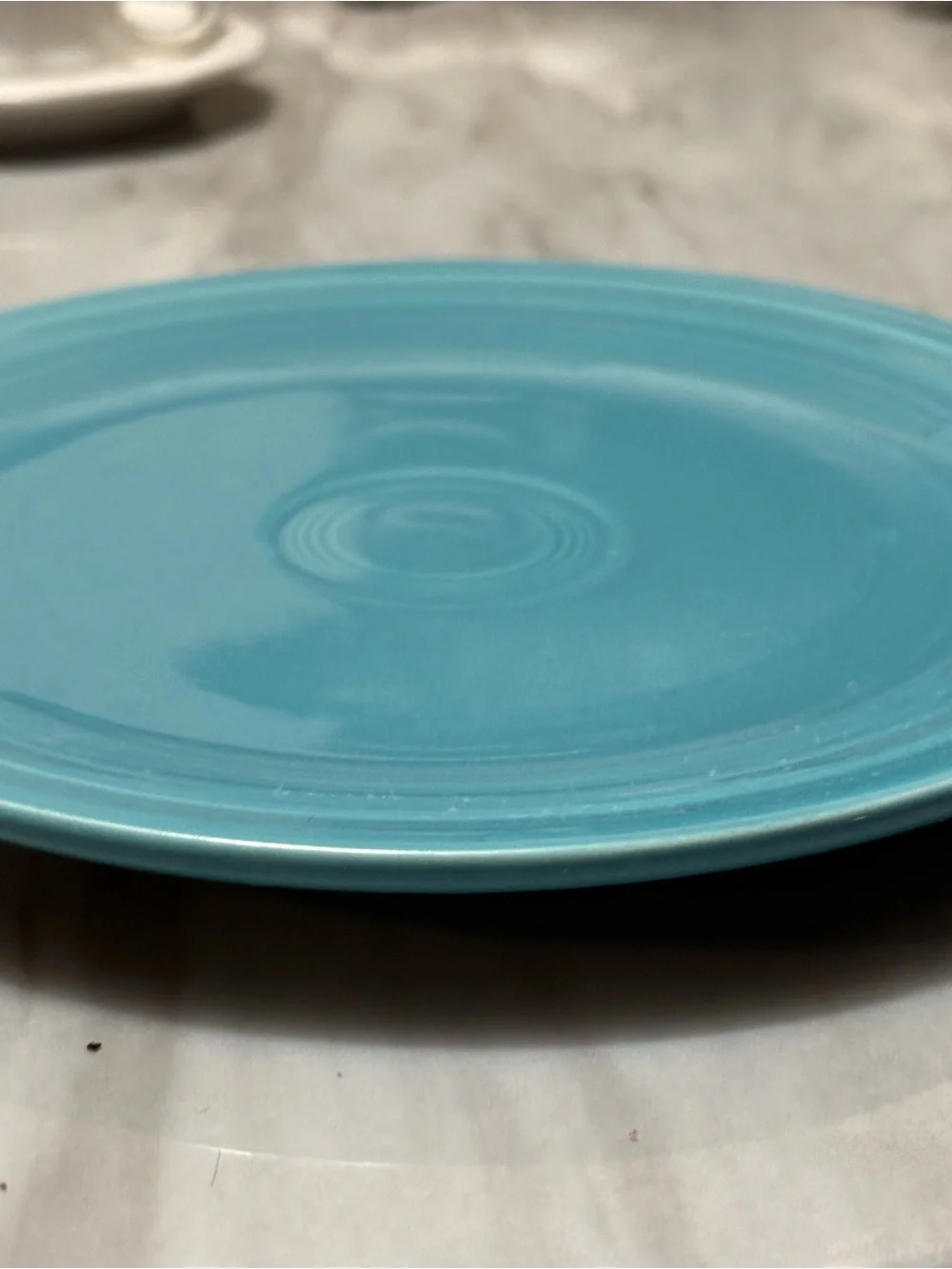 Fiesta Homer Laughlin Co turquoise ceramic dinner plate 9 1/4 R